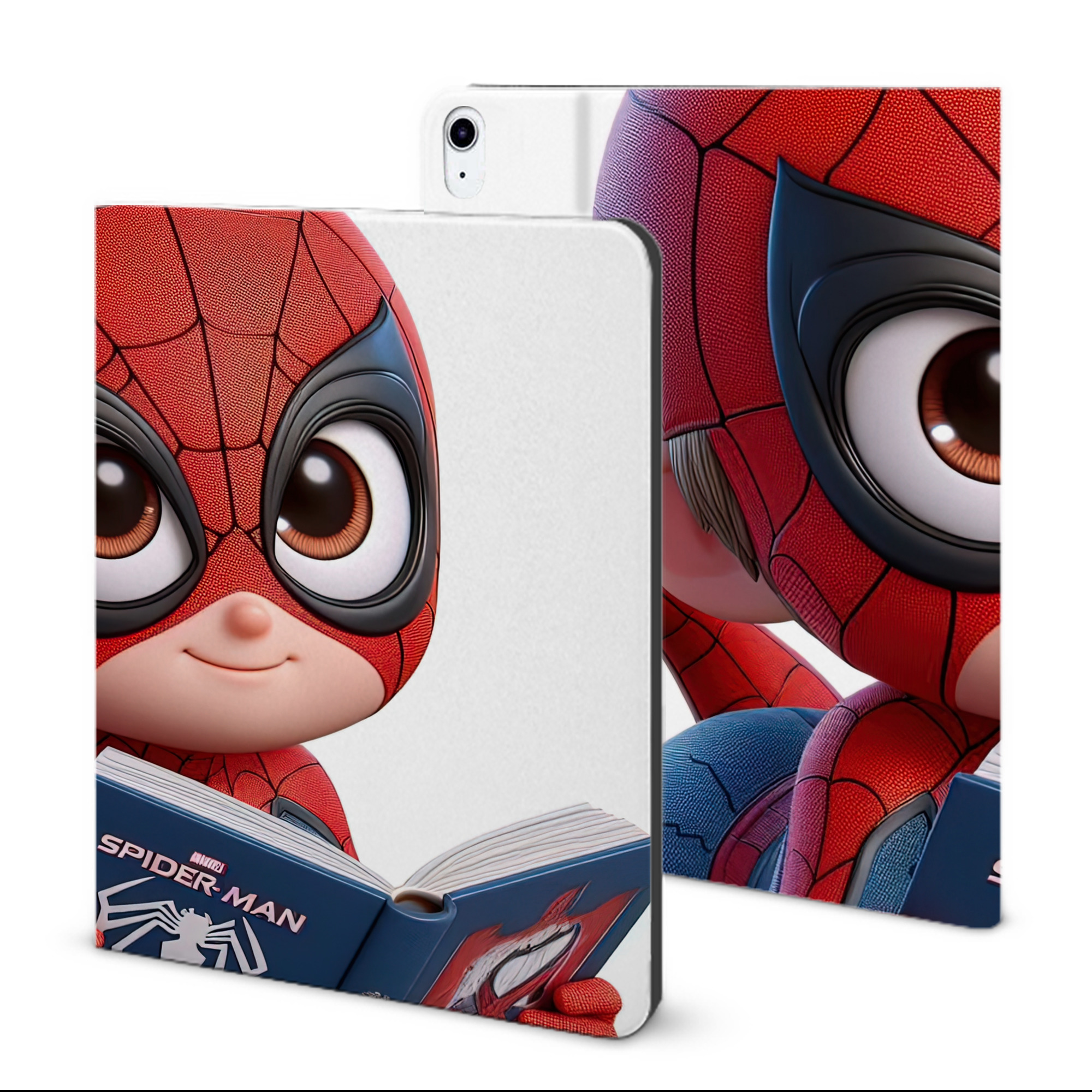 （画像用） Spider Man スパイダーマン IPad ケース ブック型 PUレザー TPU 耐衝撃 軽量 薄型 ペン収納なし 全面保護 IPad 各モデル対応